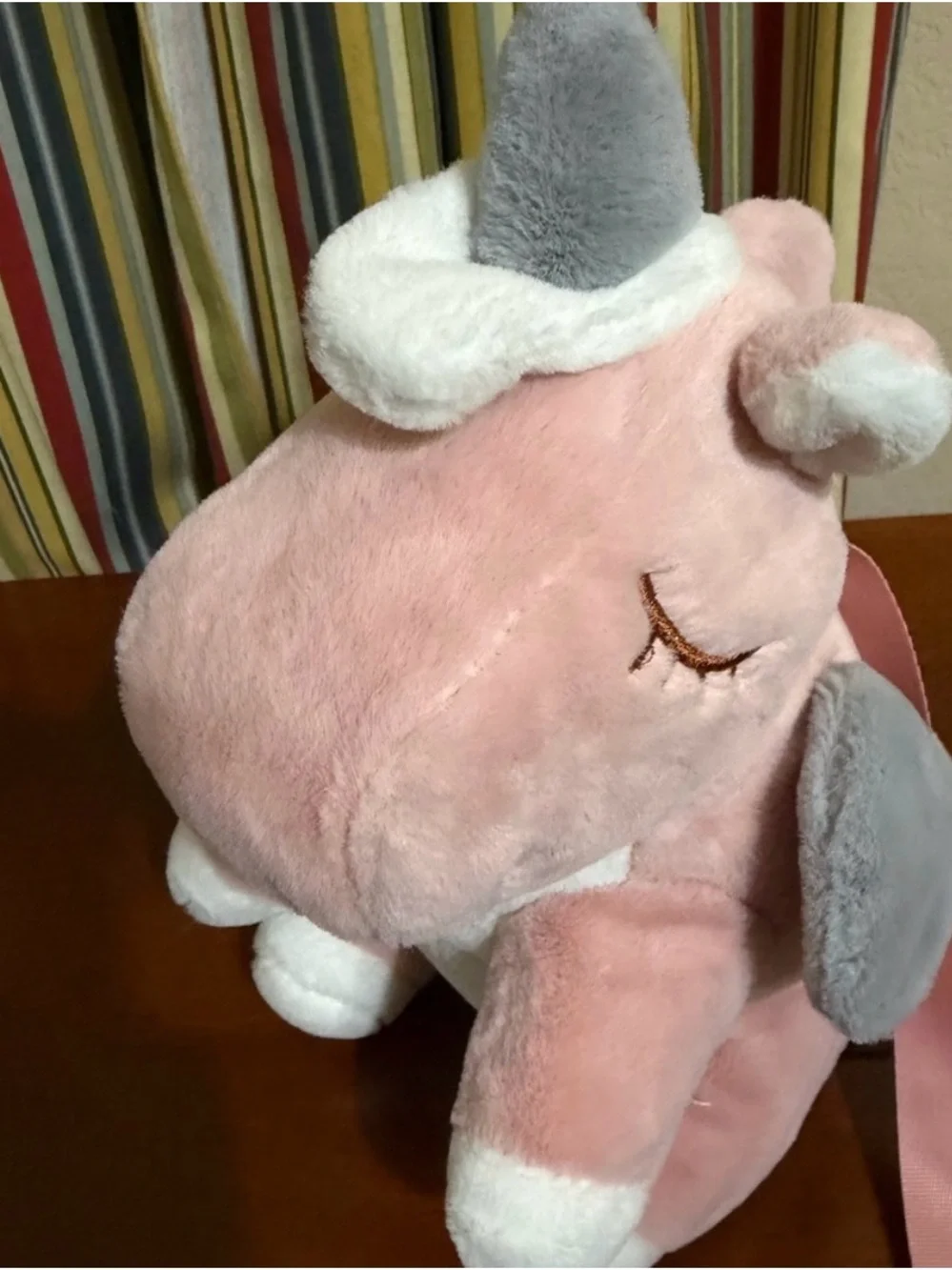 Plush Unicorn Backpack Pegasus- Soft Pink Pastel Plush.